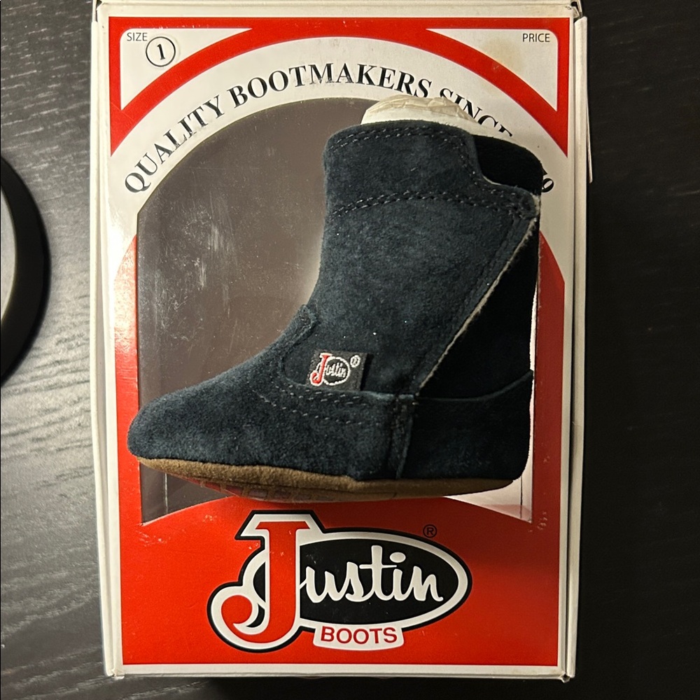 Justin Boots Kids' Dark Blue Suede Boots